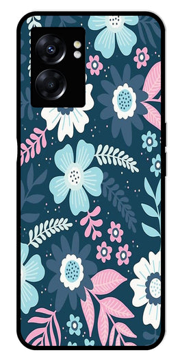 Flower Leaves Design Metal Mobile Case for Oppo K10 5G   (Design No -50)