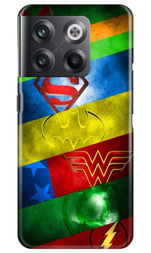 Superheros Logo Mobile Back Case for OnePlus 10T 5G (Design - 220)