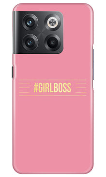 Girl Boss Pink Mobile Back Case for OnePlus 10T 5G (Design - 232)