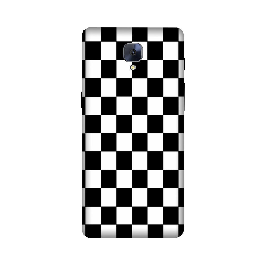 Black White Boxes Mobile Back Case for OnePlus 3 / 3T   (Design - 372)