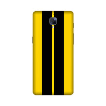 Black Yellow Pattern Mobile Back Case for OnePlus 3 / 3T   (Design - 377)