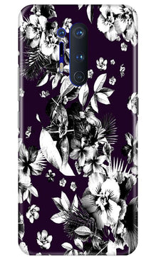 white flowers Mobile Back Case for OnePlus 8 Pro (Design - 7)