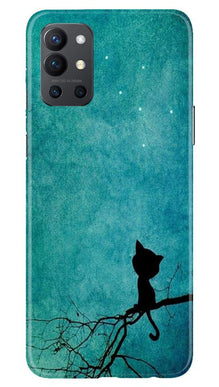 Moon cat Mobile Back Case for OnePlus 9R (Design - 70)