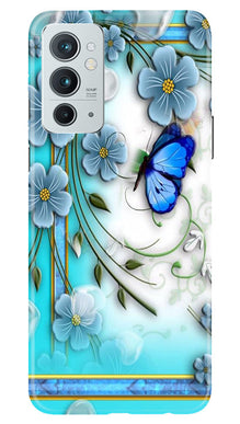 Blue Butterfly Mobile Back Case for OnePlus 9RT 5G (Design - 21)