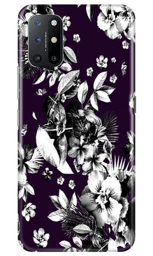 white flowers Mobile Back Case for OnePlus 8T (Design - 7)