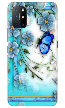 Blue Butterfly Mobile Back Case for OnePlus 8T (Design - 21)