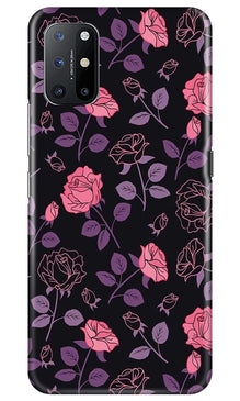 Rose Black Background Mobile Back Case for OnePlus 8T (Design - 27)