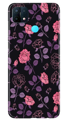 Rose Pattern Mobile Back Case for Oppo A15 (Design - 2)