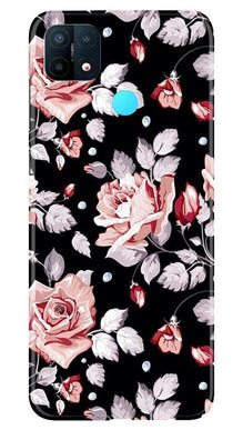 Pink rose Mobile Back Case for Oppo A15 (Design - 12)