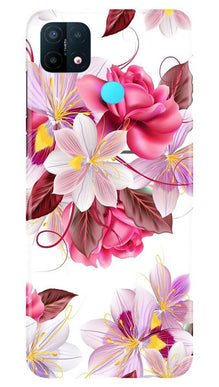 Beautiful flowers Mobile Back Case for Oppo A15 (Design - 23)