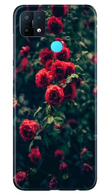 Red Rose Mobile Back Case for Oppo A15 (Design - 66)