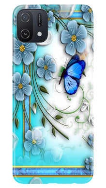 Blue Butterfly Mobile Back Case for Oppo A16e (Design - 21)