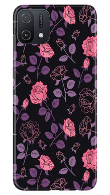 Rose Black Background Mobile Back Case for Oppo A16e (Design - 27)