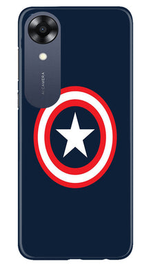 Captain America Mobile Back Case for Oppo A17K (Design - 42)