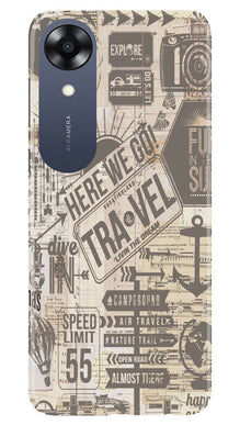 Travel Mobile Back Case for Oppo A17K  (Design - 104)