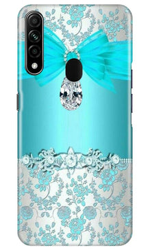 Shinny Blue Background Mobile Back Case for Oppo A31 (Design - 32)