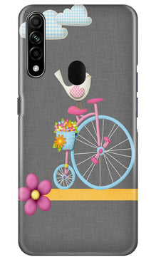Sparron with cycle Mobile Back Case for Oppo A31 (Design - 34)