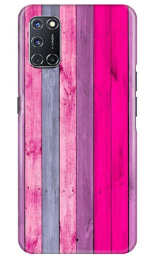 Wooden look Mobile Back Case for Oppo A92 (Design - 24)