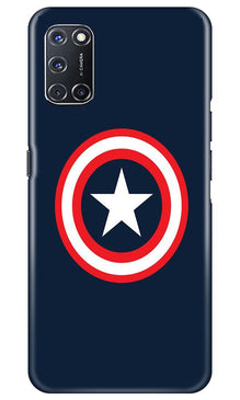 Captain America Mobile Back Case for Oppo A92 (Design - 42)