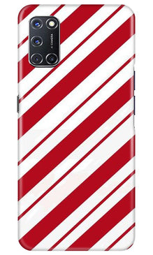 Red White Mobile Back Case for Oppo A92 (Design - 44)