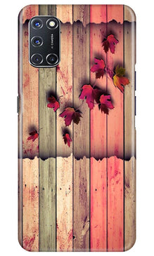 Wooden look2 Mobile Back Case for Oppo A92 (Design - 56)