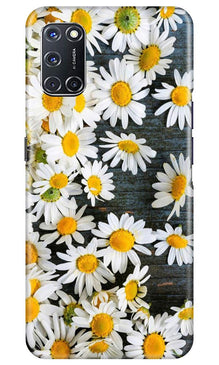 White flowers2 Mobile Back Case for Oppo A92 (Design - 62)