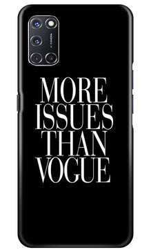 More Issues than Vague Mobile Back Case for Oppo A92 (Design - 74)