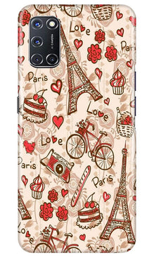 Love Paris Mobile Back Case for Oppo A92  (Design - 103)