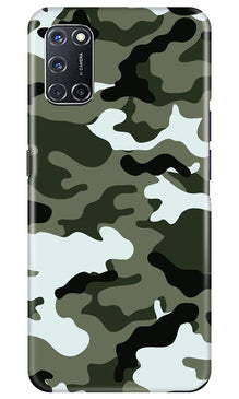 Army Camouflage Mobile Back Case for Oppo A92  (Design - 108)
