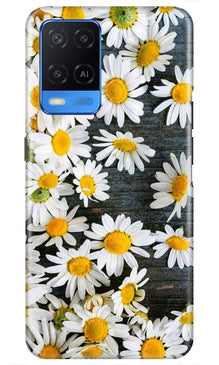 White flowers2 Mobile Back Case for Oppo A54 (Design - 62)