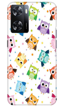 Owl Baground Pattern shore Mobile Back Case for Oppo A57 (Design - 13)