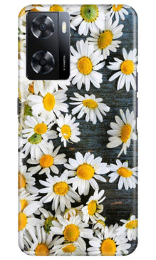 White flowers2 Mobile Back Case for Oppo A57 (Design - 62)