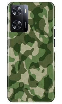 Army Camouflage Mobile Back Case for Oppo A57  (Design - 106)