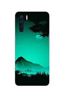 Moon Mountain Mobile Back Case for Oppo F15 (Design - 204)