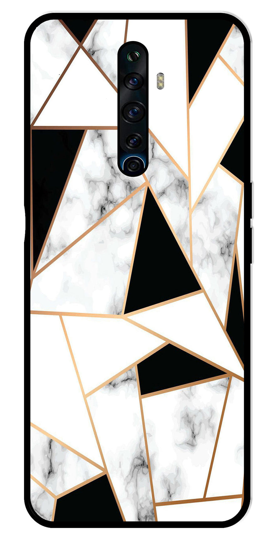 Marble Design2 Metal Mobile Case for Oppo Reno2 F   (Design No -08)