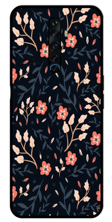 Floral Pattern Metal Mobile Case for Oppo Reno2 F