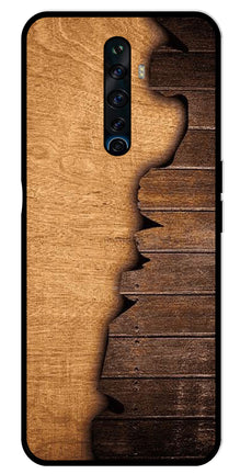 Wooden Design Metal Mobile Case for Oppo Reno2 F