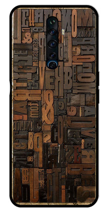 Alphabets Metal Mobile Case for Oppo Reno2 F