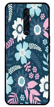 Flower Leaves Design Metal Mobile Case for Oppo Reno2 F