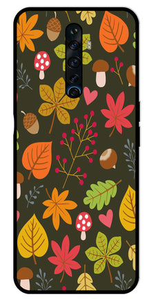 Leaves Design Metal Mobile Case for Oppo Reno2 F