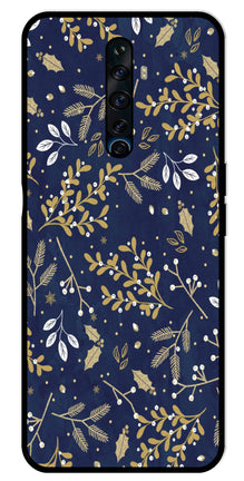 Floral Pattern  Metal Mobile Case for Oppo Reno2 F