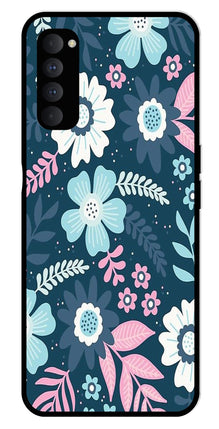 Flower Leaves Design Metal Mobile Case for Oppo Reno 4 Pro