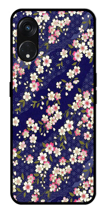 Flower Design Metal Mobile Case for Oppo Reno 8T