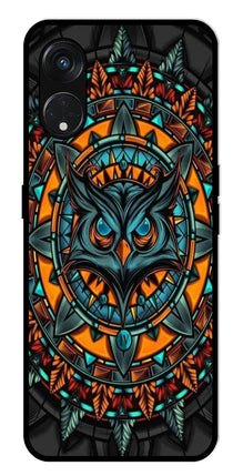 Owl Pattern Metal Mobile Case for Oppo Reno 8T