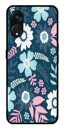 Flower Leaves Design Metal Mobile Case for Oppo Reno 8T