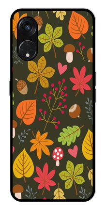 Leaves Design Metal Mobile Case for Oppo Reno 8T