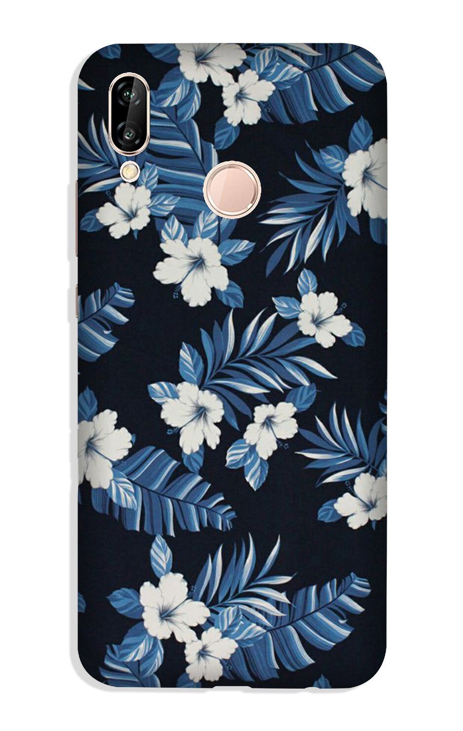 White flowers Blue Background2 Case for Vivo V9/ Y85