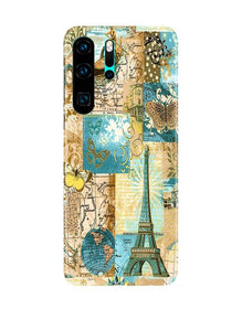 Travel Eiffel Tower Mobile Back Case for Huawei P30 Pro (Design - 206)