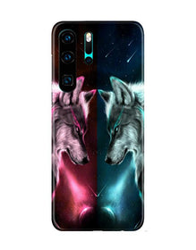 Wolf fight Mobile Back Case for Huawei P30 Pro (Design - 221)