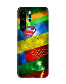 Superheros Logo Mobile Back Case for Huawei P30 Pro (Design - 251)